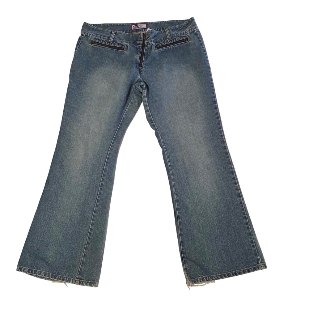 Vintage Y2k Old Navy Low-rise Bootcut Jeans 18 Front Zipper Pockets Medium Wash